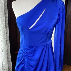 Sold out new NBD electric royal blue mini satin dress size medium 2 / 4 / 6